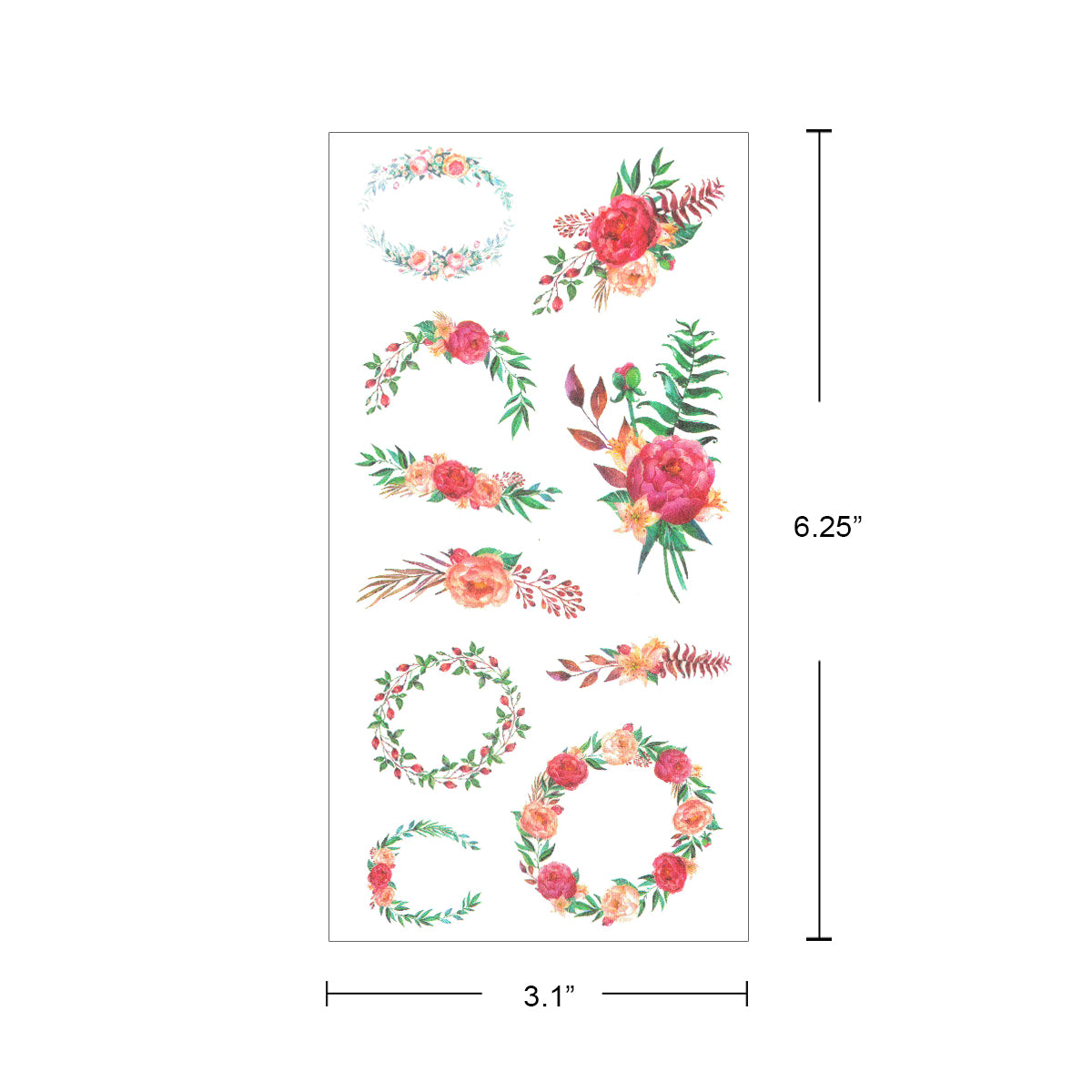Wrapables Washi Stickers Sets for Scrapbooking, DIY Crafts for Stationery, Diary, Card Making