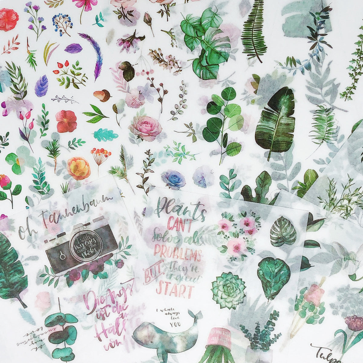 Wrapables Washi Stickers Sets for Scrapbooking, DIY Crafts for Stationery, Diary, Card Making