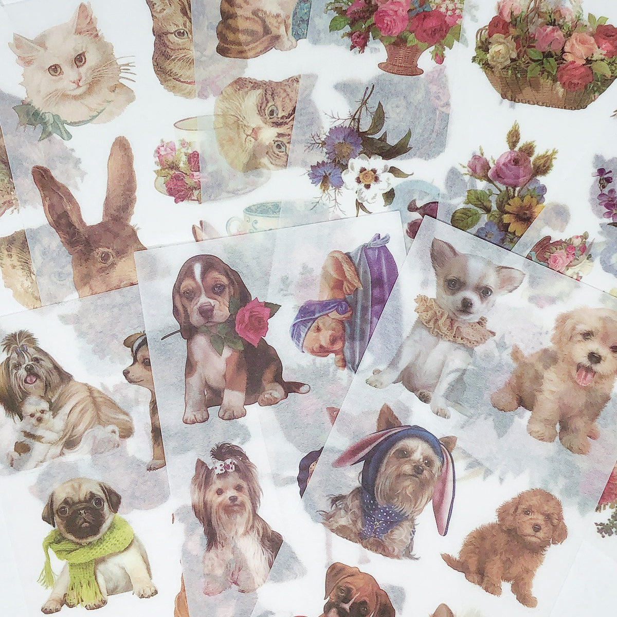 Wrapables Washi Stickers Sets for Scrapbooking, DIY Crafts for Stationery, Diary, Card Making