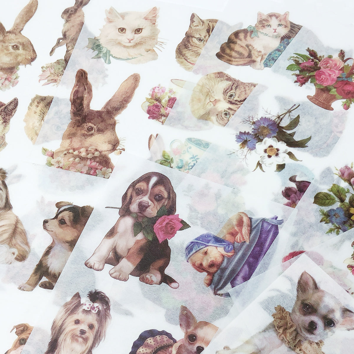 Wrapables Washi Stickers Sets for Scrapbooking, DIY Crafts for Stationery, Diary, Card Making