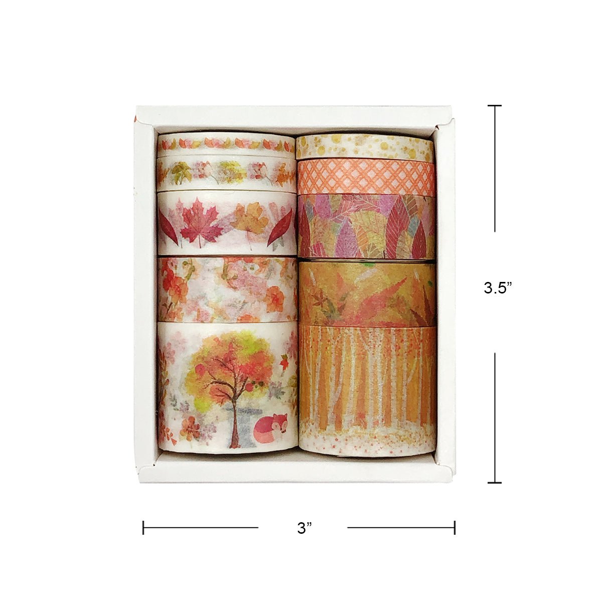 Wrapables Decorative Washi Tape Box Set (10 Rolls)