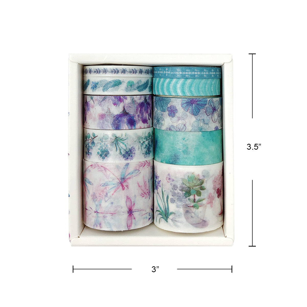 Wrapables Decorative Washi Tape Box Set (10 Rolls)