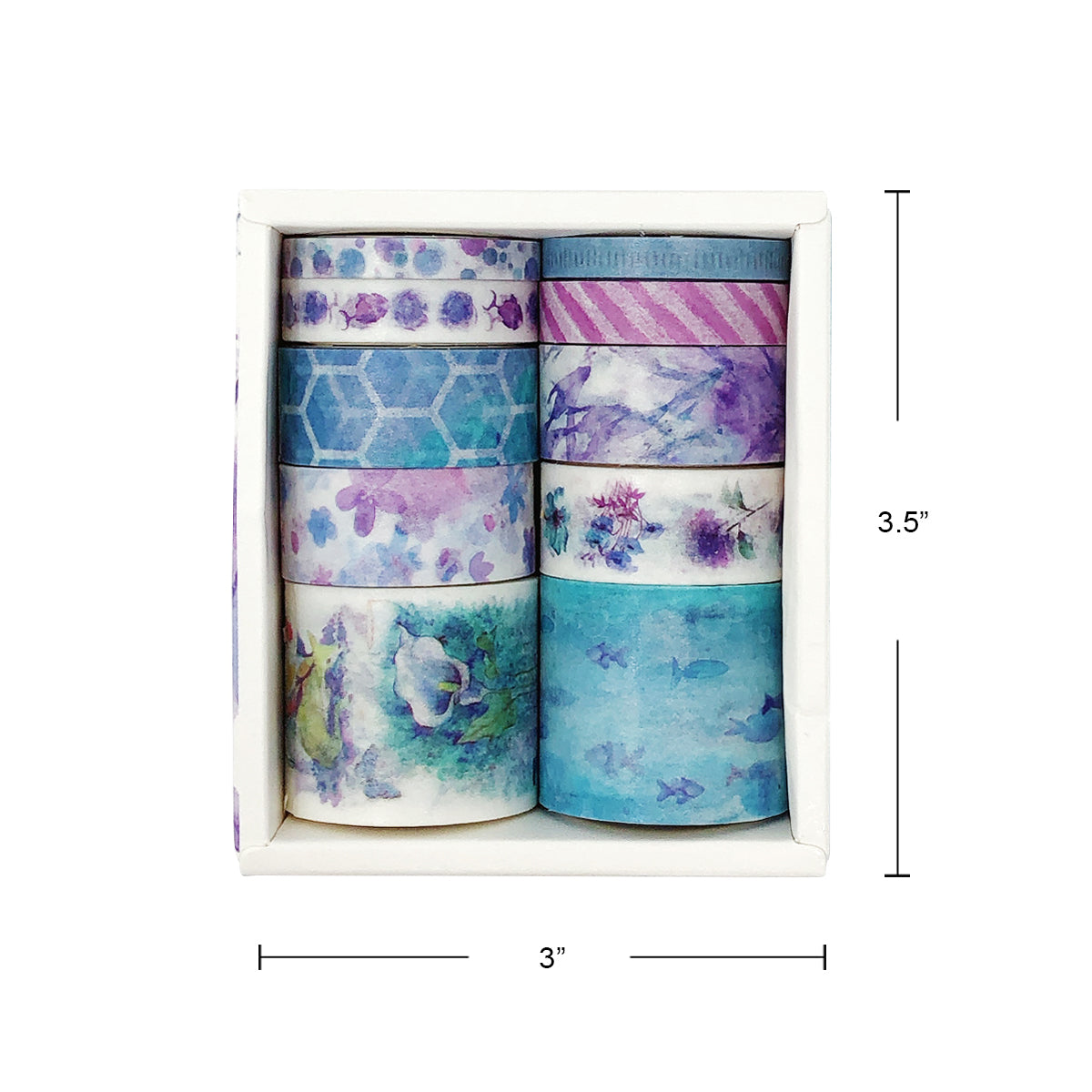 Wrapables Decorative Washi Tape Box Set (10 Rolls)