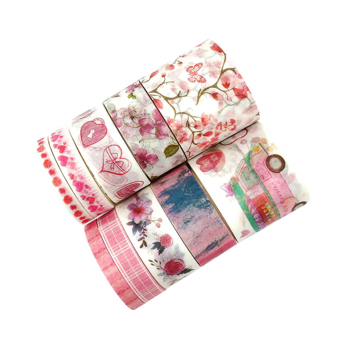 Wrapables Decorative Washi Tape Box Set (10 Rolls)