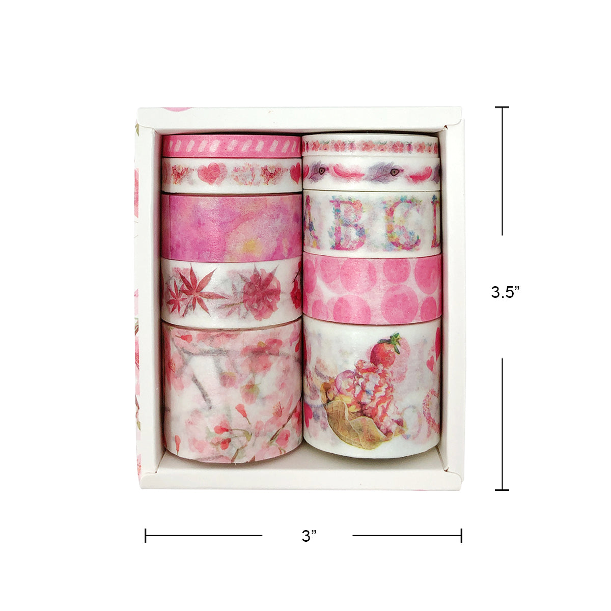 Wrapables Decorative Washi Tape Box Set (10 Rolls)