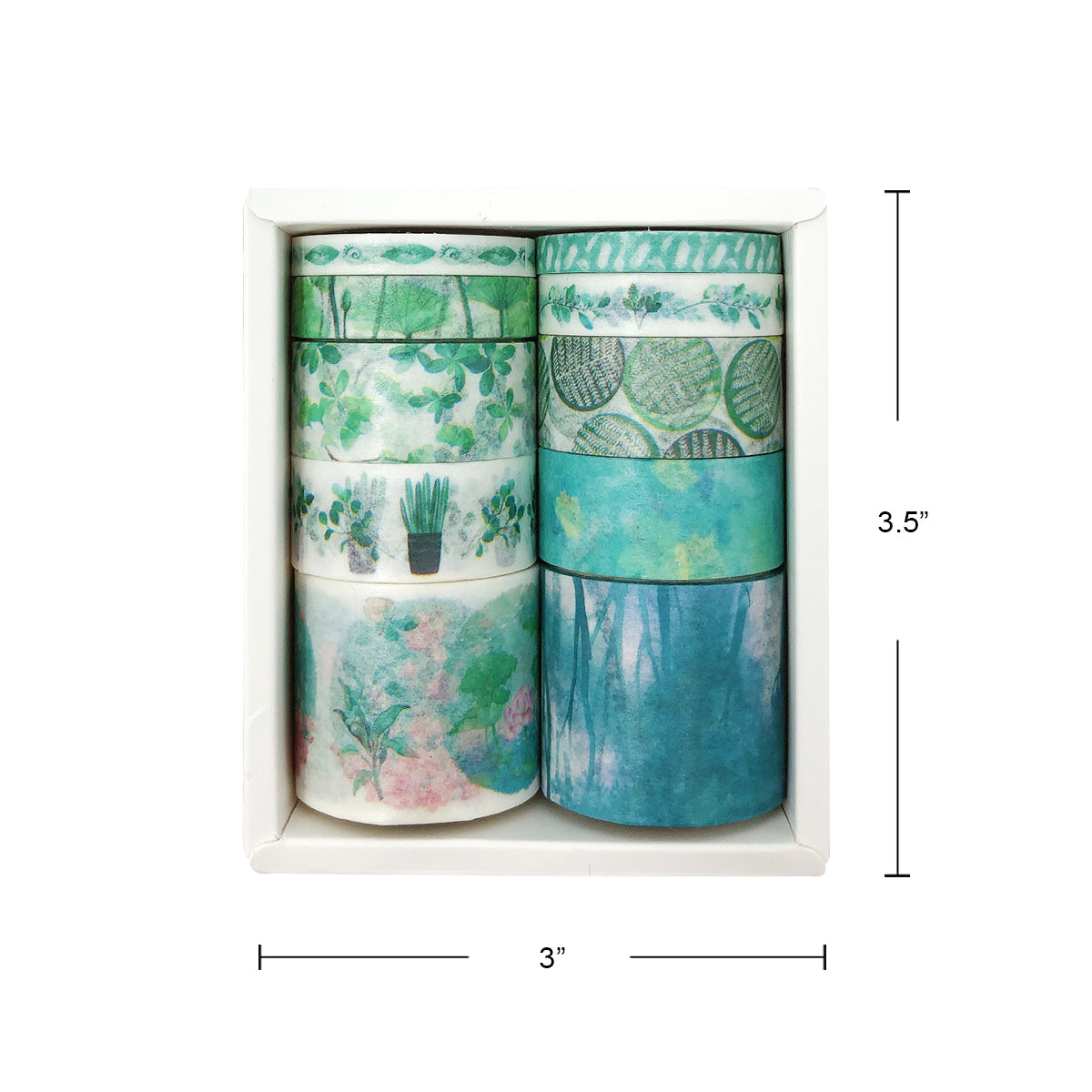 Wrapables Decorative Washi Tape Box Set (10 Rolls)