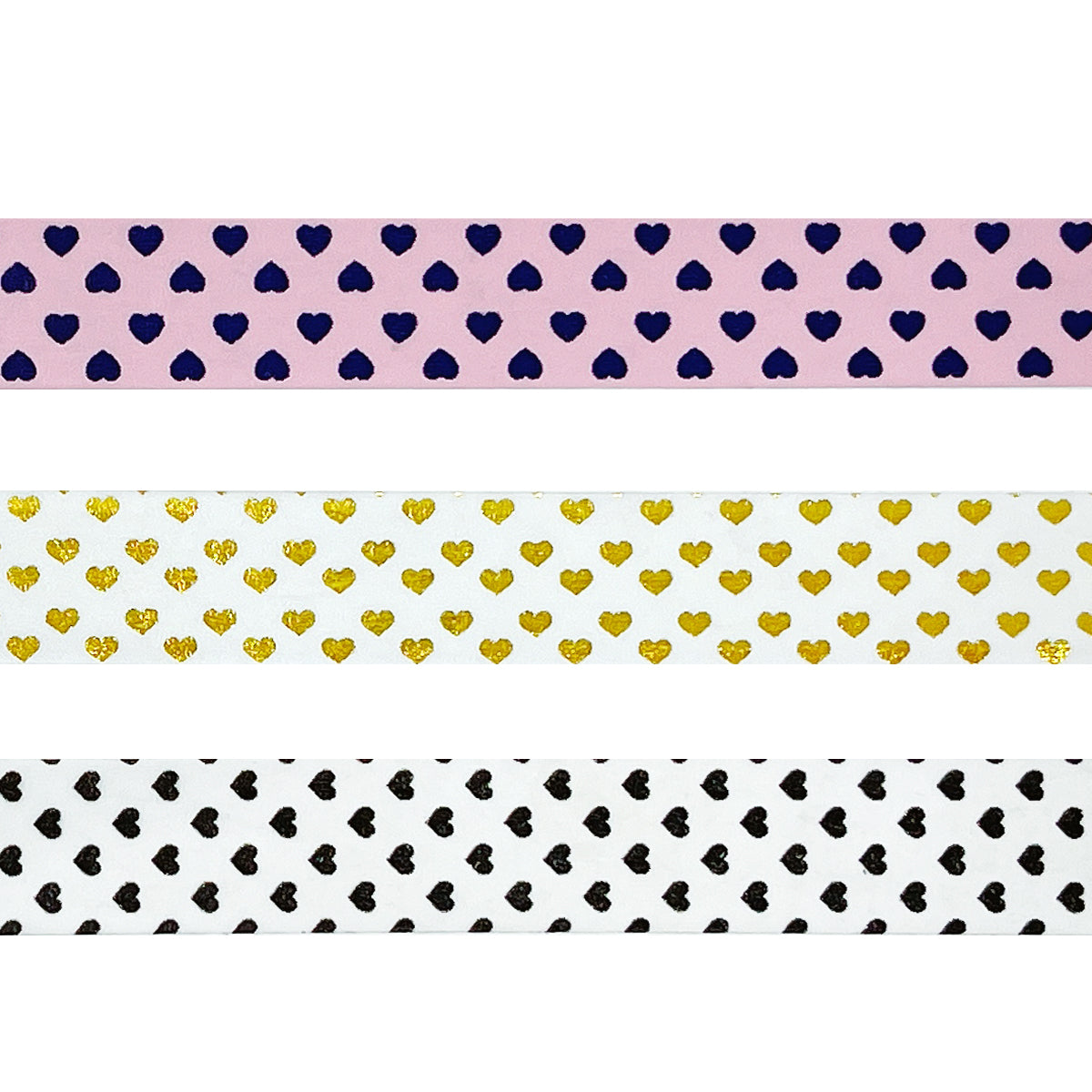 Wrapables Masking Tape Washi Tapes Valentine Hearts Washi Tape Set of 3