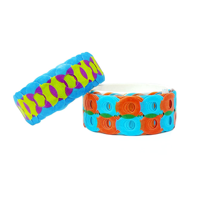 Wrapables Bright Geometric Design Hollow Washi Masking Tape 4M Length Total (Set of 2)