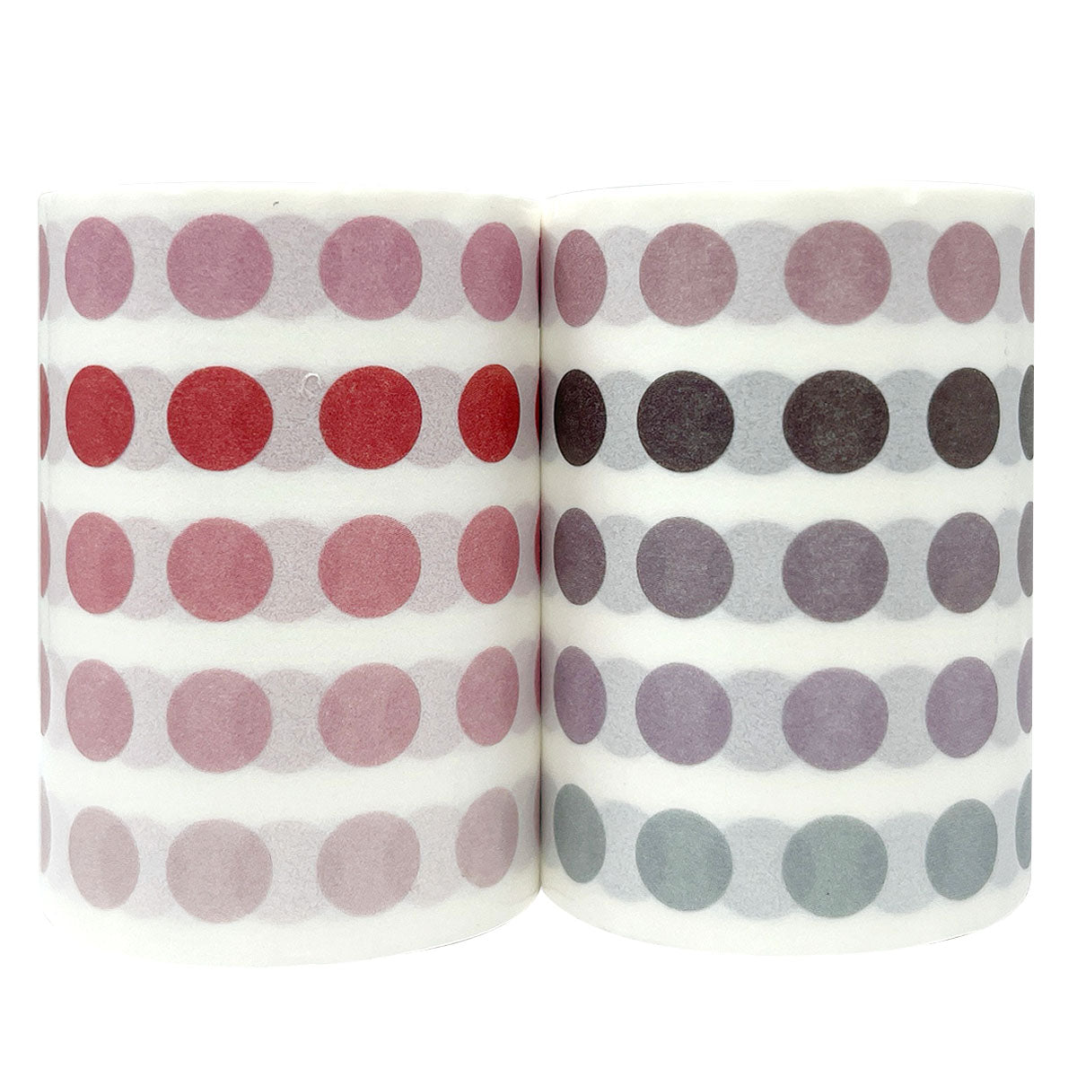 Wrapables Colorful Dots Washi Tape, Round Circle Stickers for Scrapbooking, Planners, Bullet Points, and Journals 6M Total (Set of 2)