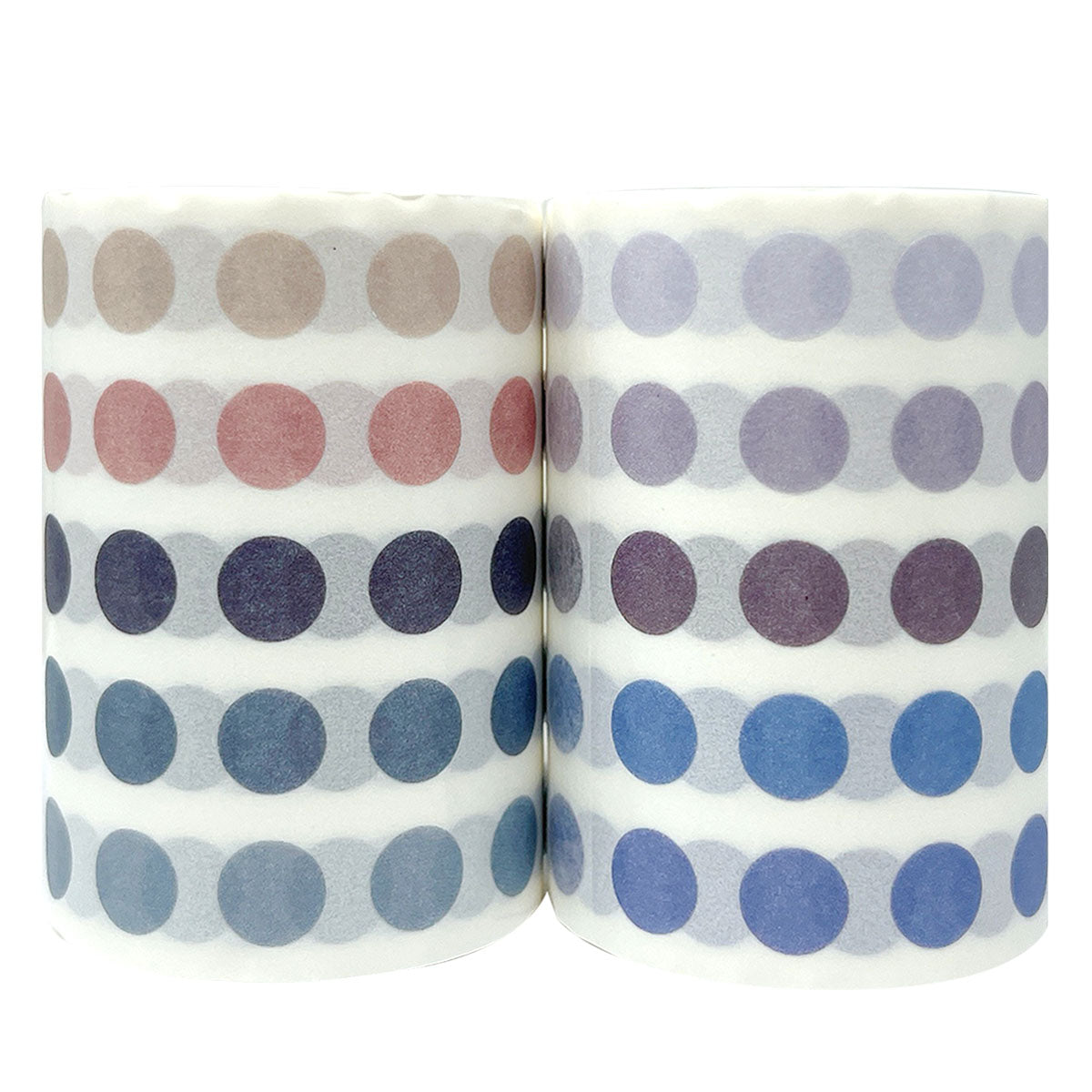 Wrapables Colorful Dots Washi Tape, Round Circle Stickers for Scrapbooking, Planners, Bullet Points, and Journals 6M Total (Set of 2)