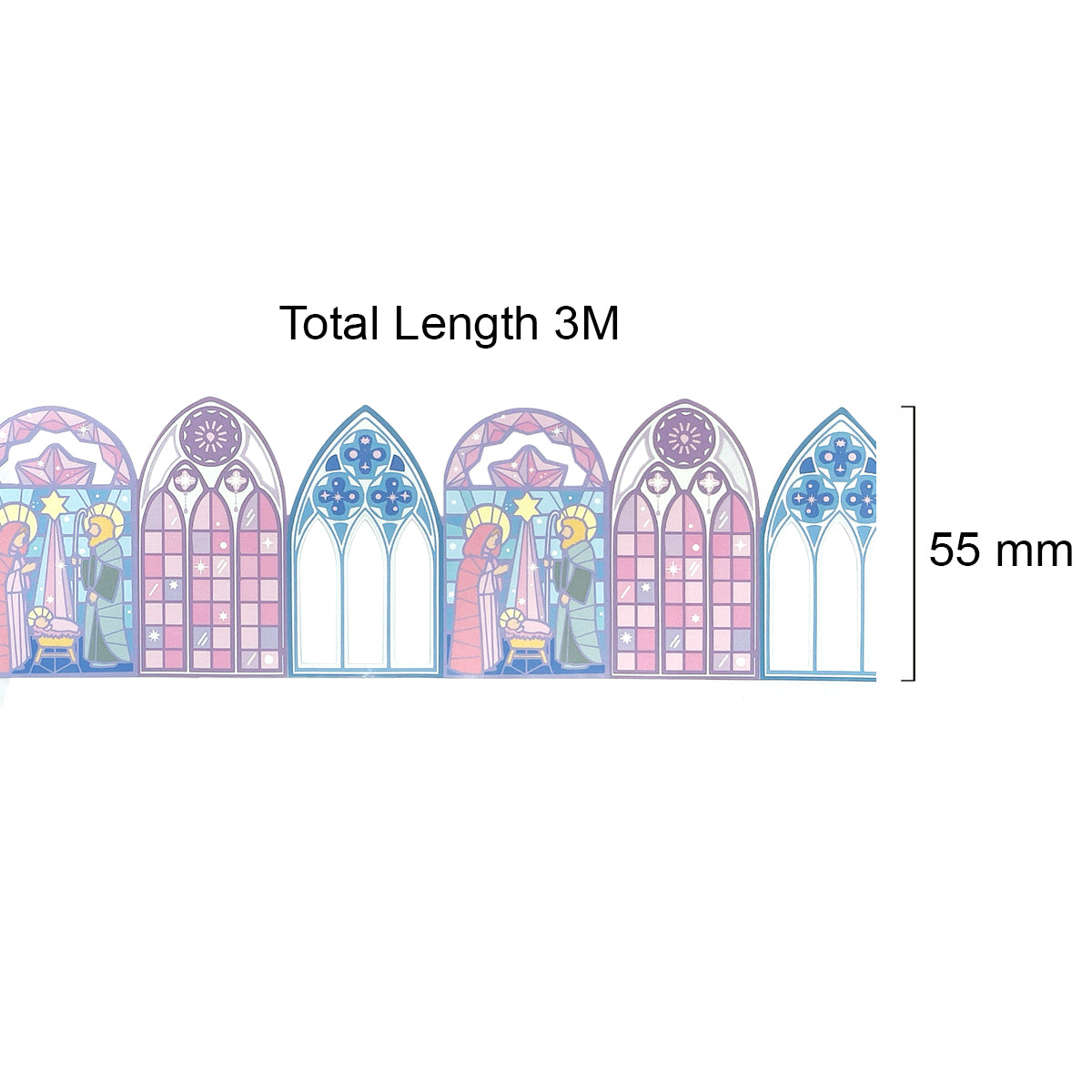Wrapables Decorative Adhesive Scenic Pattern Hollow Sticker Tape