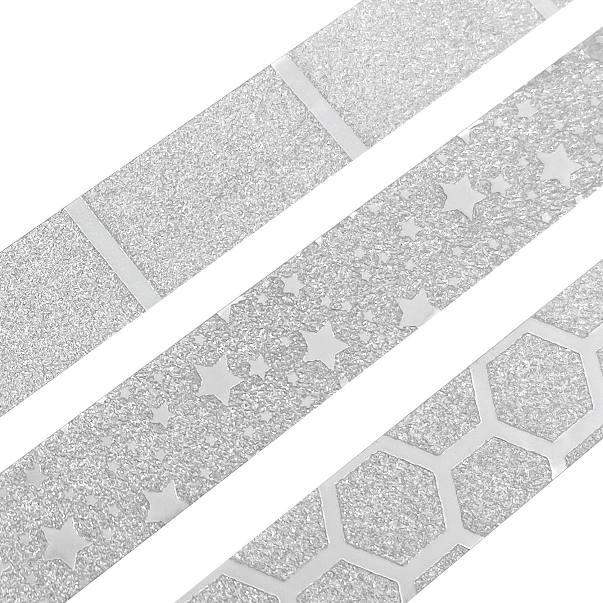 Wrapables Glitter and Shine Washi Tapes Decorative Masking Tapes (Set of 3)