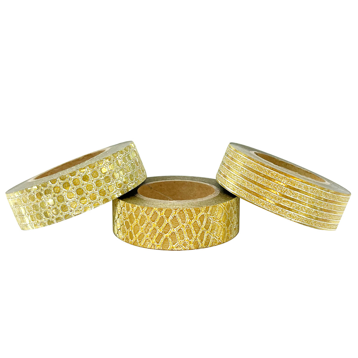 Wrapables Glitter and Shine Washi Tapes Decorative Masking Tapes (Set of 3)