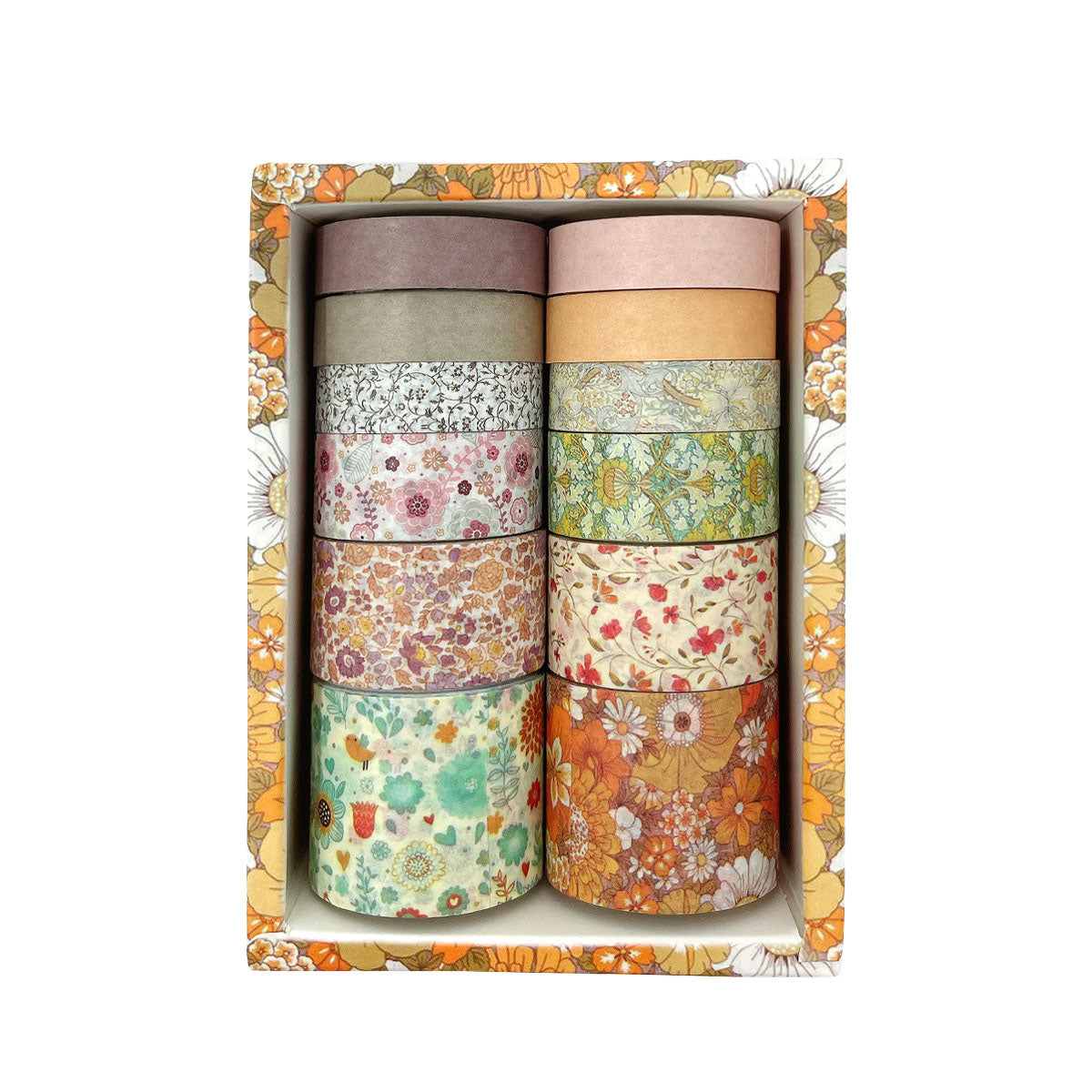 Wrapables Decorative Washi Tape Box Set for DIY Arts & Crafts, Scrapbooking, Diary, Stationery, Card-Making, Gift Wrapping (12 Rolls)