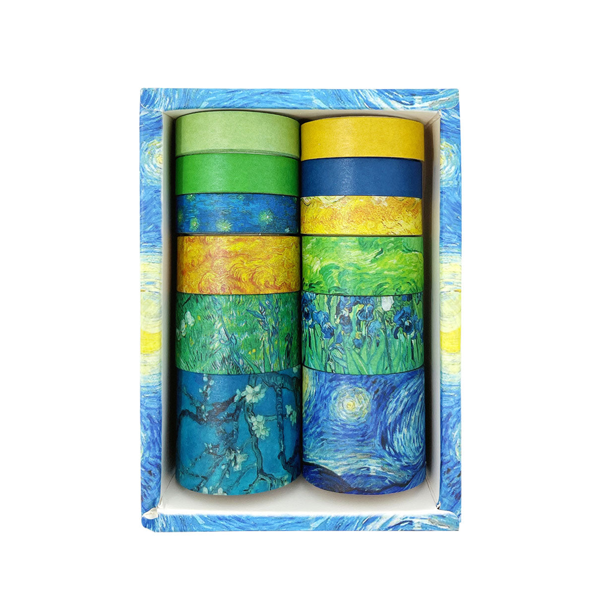 Wrapables Decorative Washi Tape Box Set for DIY Arts & Crafts, Scrapbooking, Diary, Stationery, Card-Making, Gift Wrapping (12 Rolls)