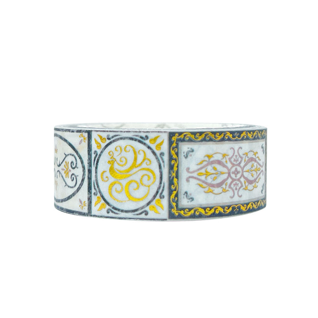 Wrapables Poetic Picturesque Gold Foil Washi Masking Tape, 15mm x 5M