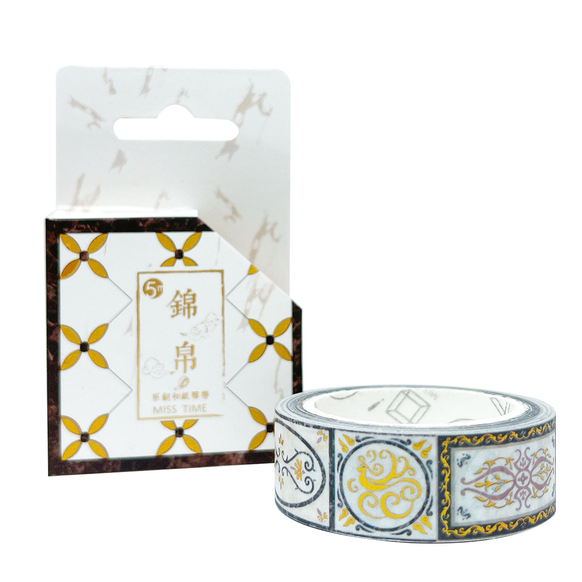 Wrapables Poetic Picturesque Gold Foil Washi Masking Tape, 15mm x 5M