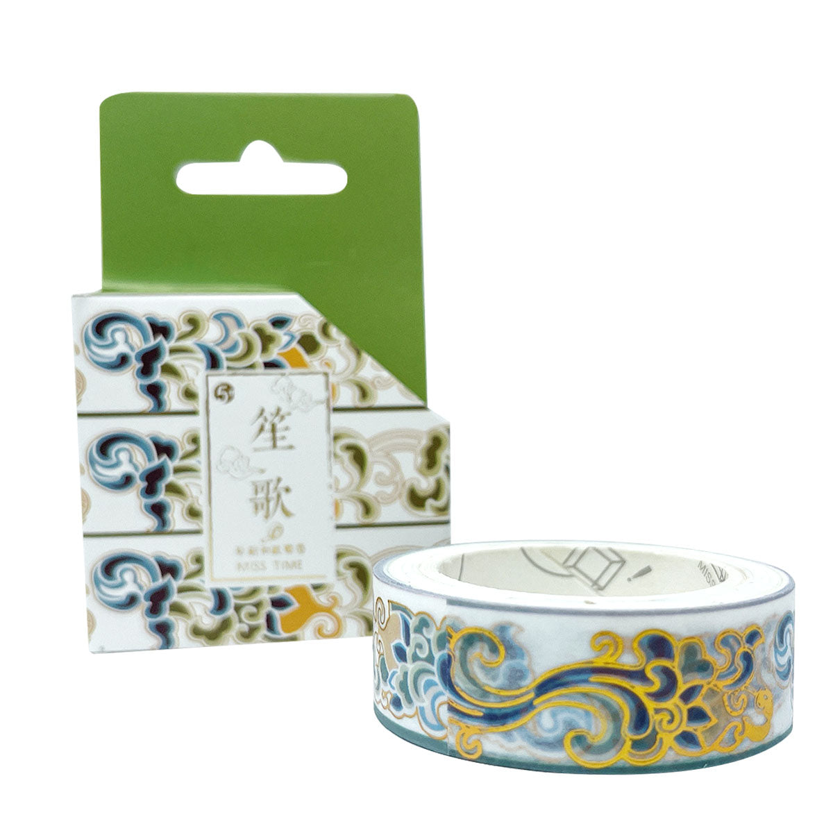 Wrapables Poetic Picturesque Gold Foil Washi Masking Tape, 15mm x 5M