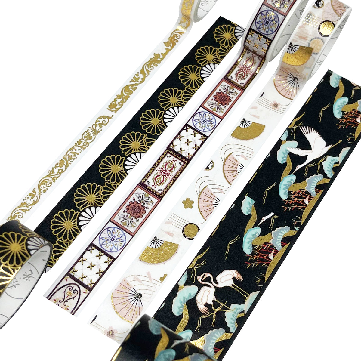 Wrapables Gold Foil Washi Tape in Gift Box Set for DIY Arts & Crafts, Scrapbooking, Diary, Stationery, Gift Wrapping (20 Rolls)