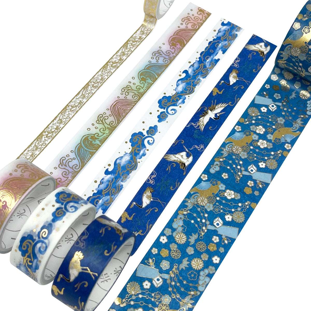 Wrapables Gold Foil Washi Tape in Gift Box Set for DIY Arts & Crafts, Scrapbooking, Diary, Stationery, Gift Wrapping (20 Rolls)