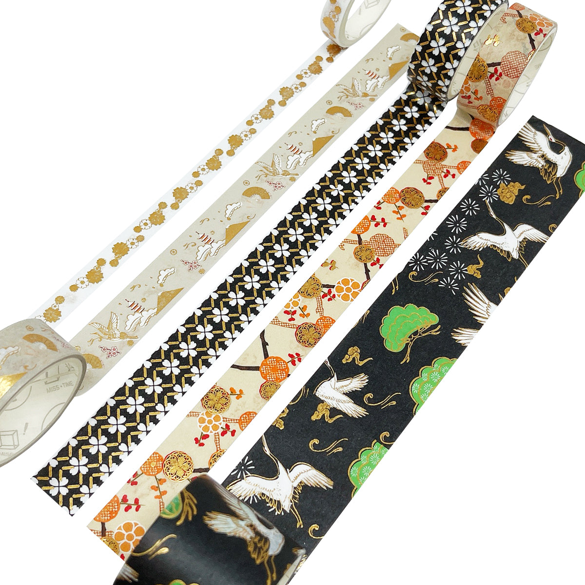 Wrapables Gold Foil Washi Tape in Gift Box Set for DIY Arts & Crafts, Scrapbooking, Diary, Stationery, Gift Wrapping (20 Rolls)