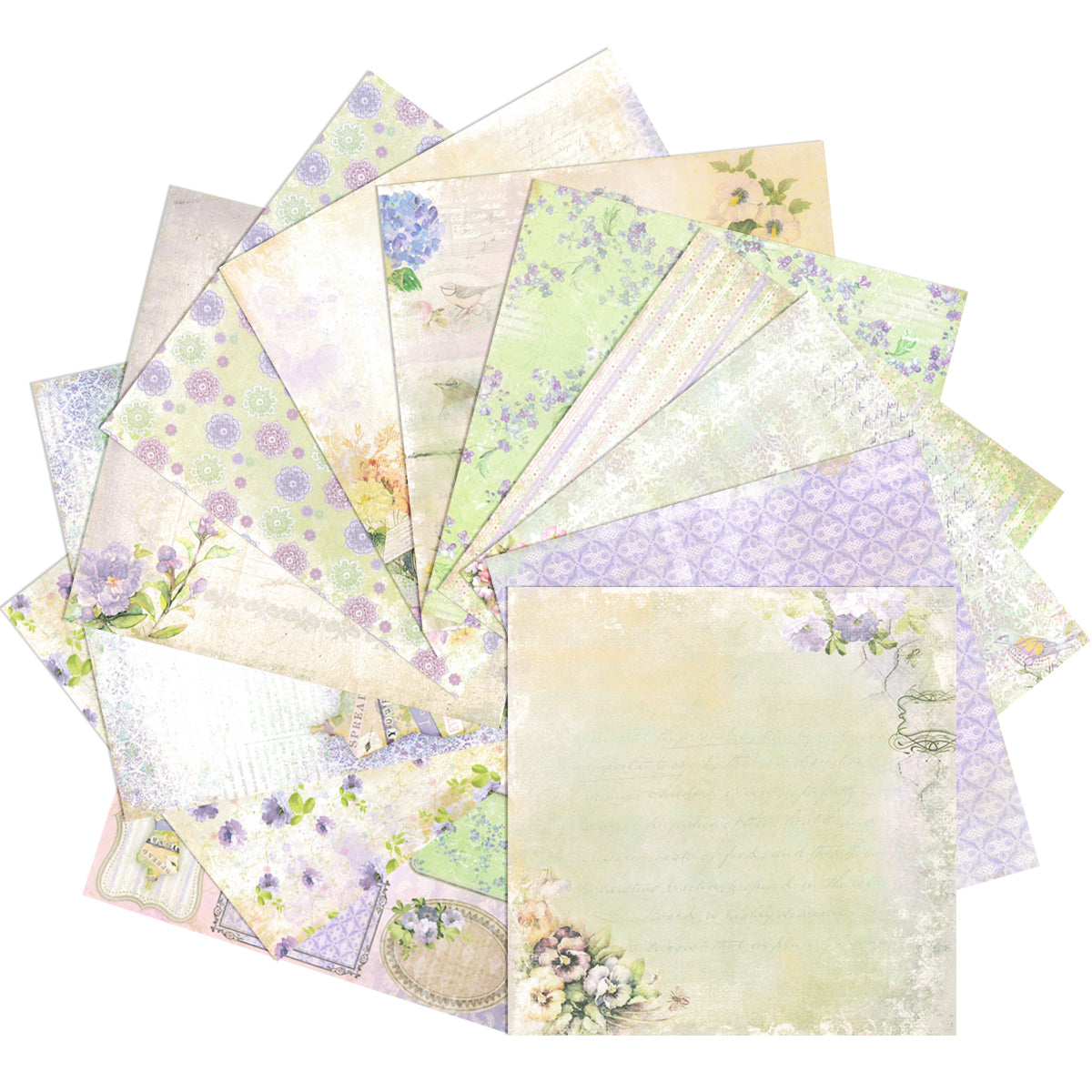Wrapables 6x6 Decorative Single-Sided Scrapbook Paper for Arts & Crafts Projects, Scrapbooking, Card-Making