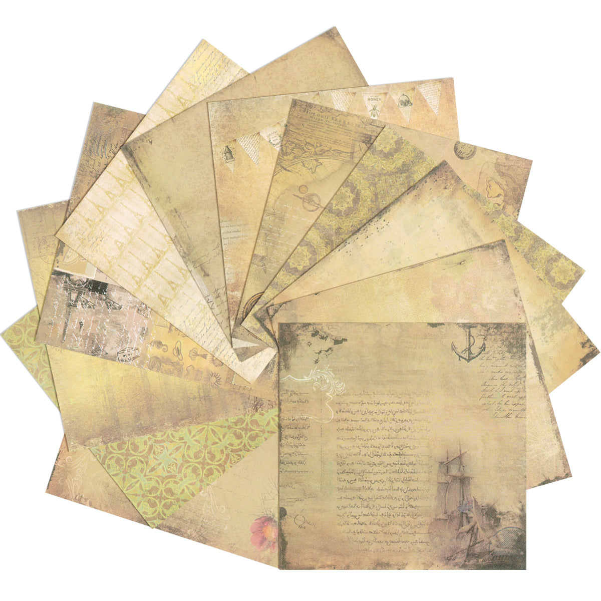 Wrapables 6x6 Decorative Single-Sided Scrapbook Paper for Arts & Crafts Projects, Scrapbooking, Card-Making
