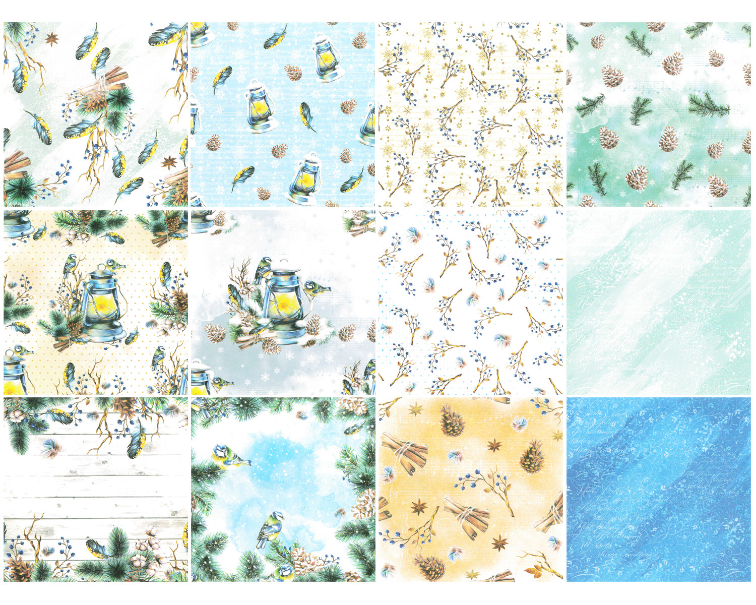 Wrapables 6x6 Decorative Single-Sided Scrapbook Paper for Arts & Crafts Projects, Scrapbooking, Card-Making