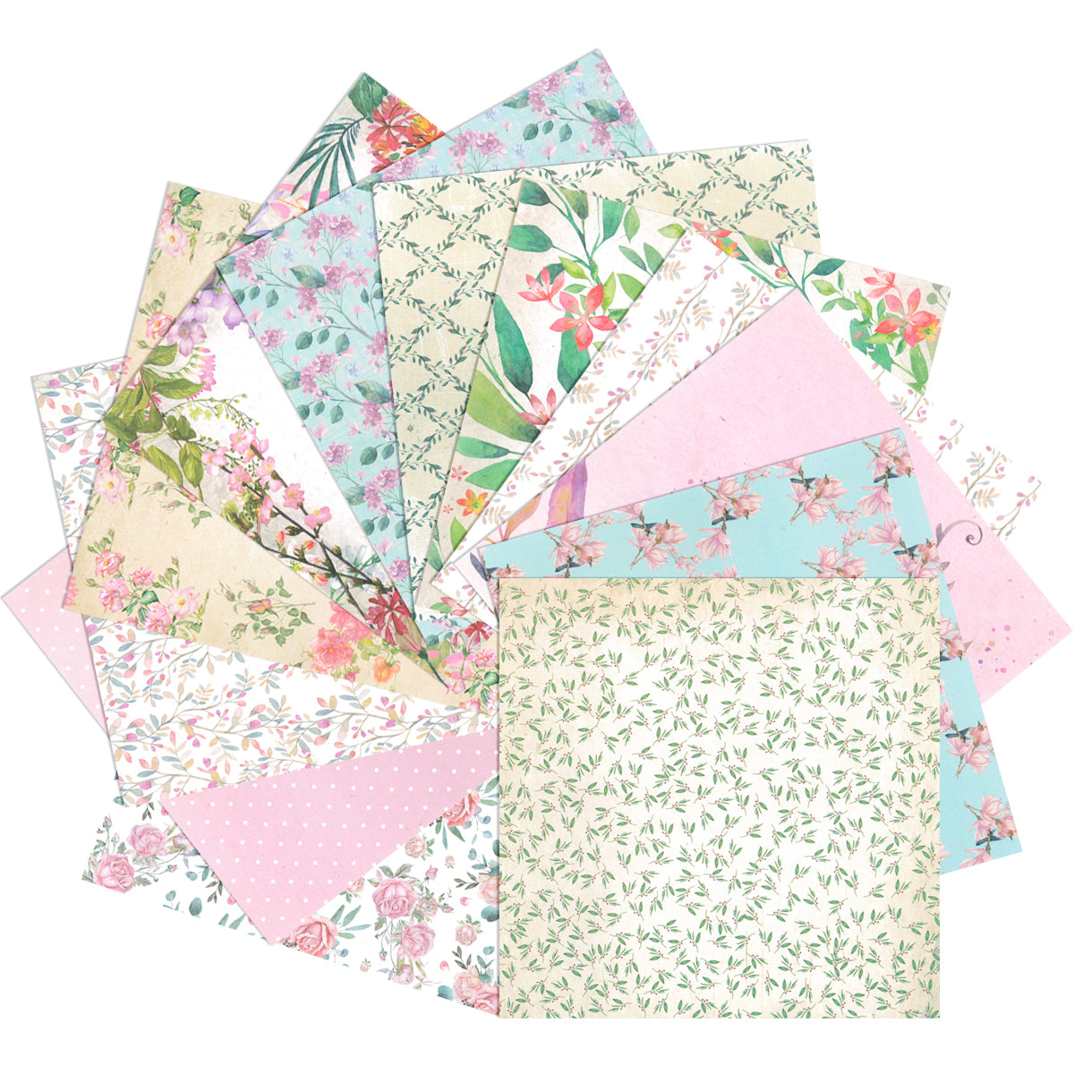 Wrapables 6x6 Decorative Single-Sided Scrapbook Paper for Arts & Crafts Projects, Scrapbooking, Card-Making
