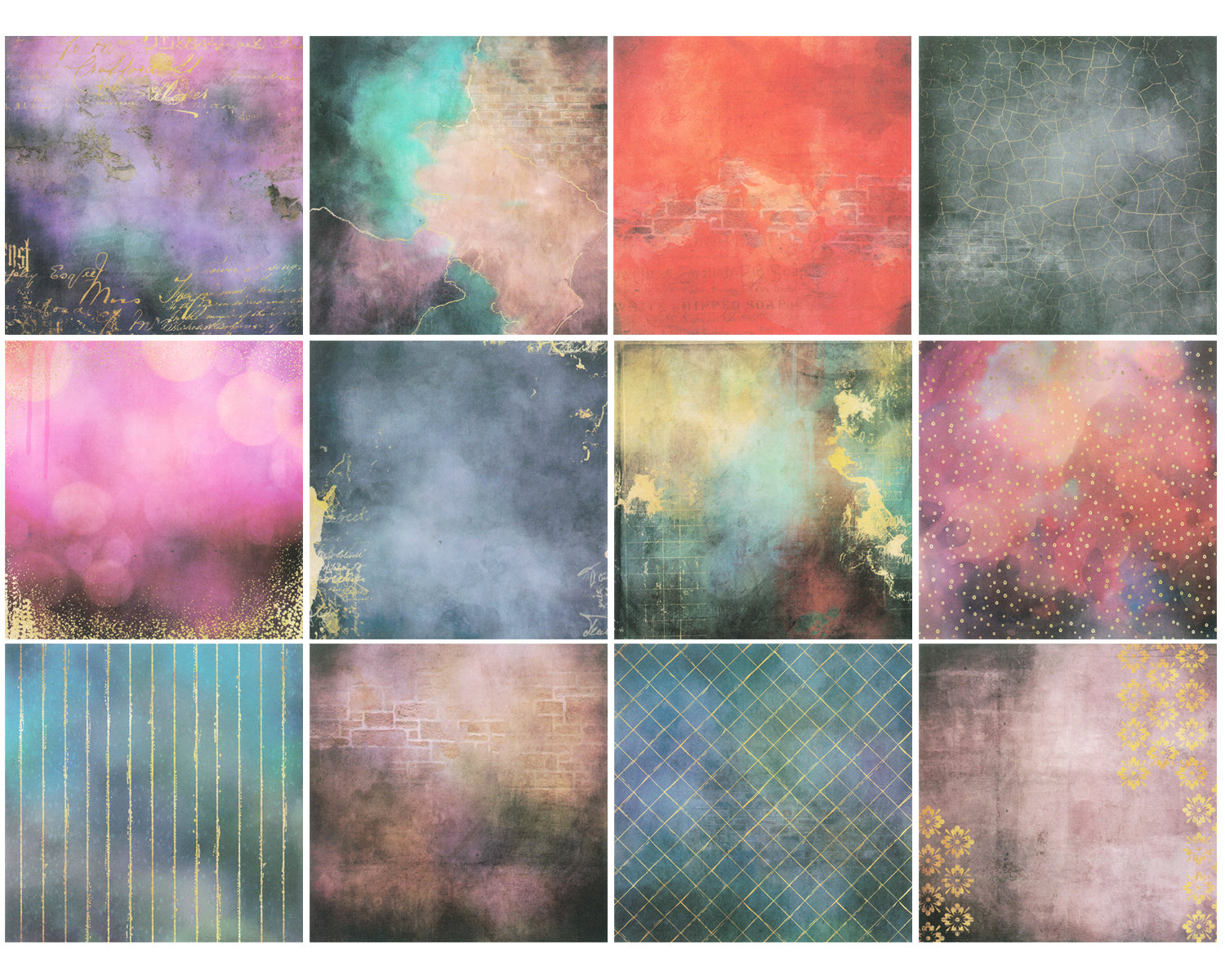 Wrapables 6x6 Decorative Single-Sided Scrapbook Paper for Arts & Crafts Projects, Scrapbooking, Card-Making