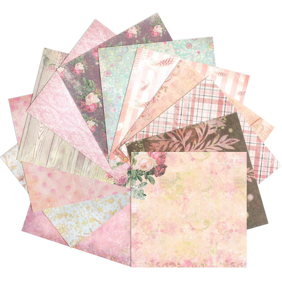 Wrapables 6x6 Decorative Single-Sided Scrapbook Paper for Arts & Crafts Projects, Scrapbooking, Card-Making