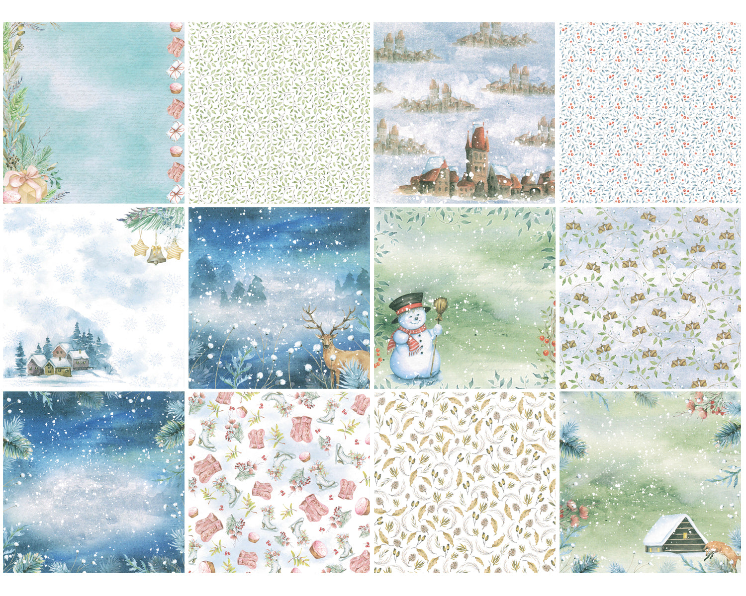Wrapables 6x6 Decorative Single-Sided Scrapbook Paper for Arts & Crafts Projects, Scrapbooking, Card-Making