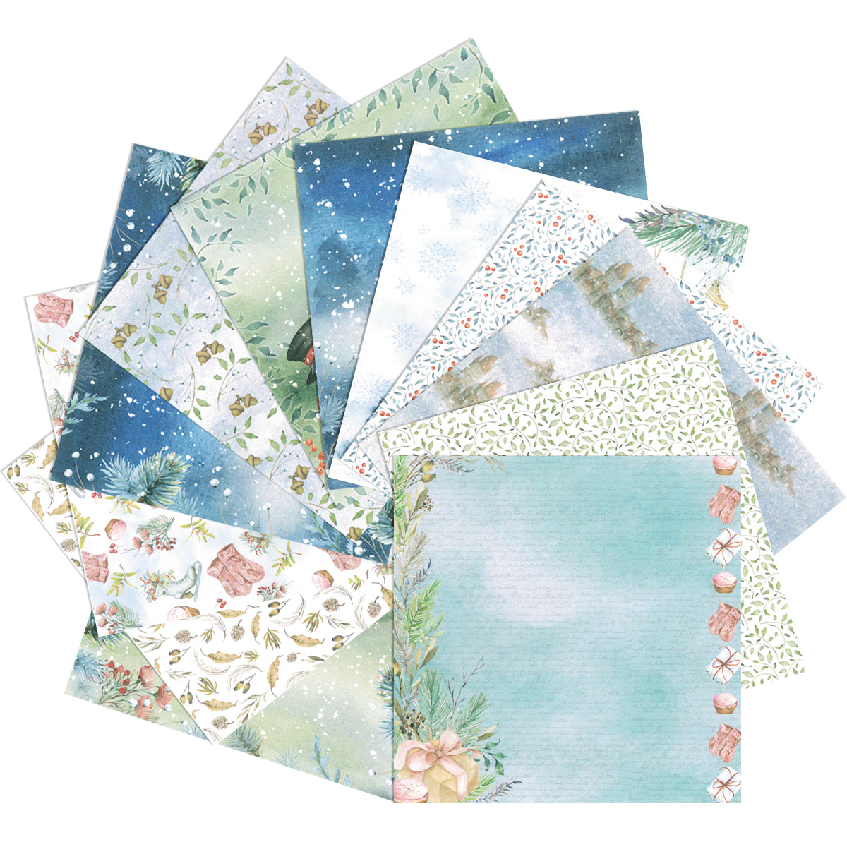 Wrapables 6x6 Decorative Single-Sided Scrapbook Paper for Arts & Crafts Projects, Scrapbooking, Card-Making