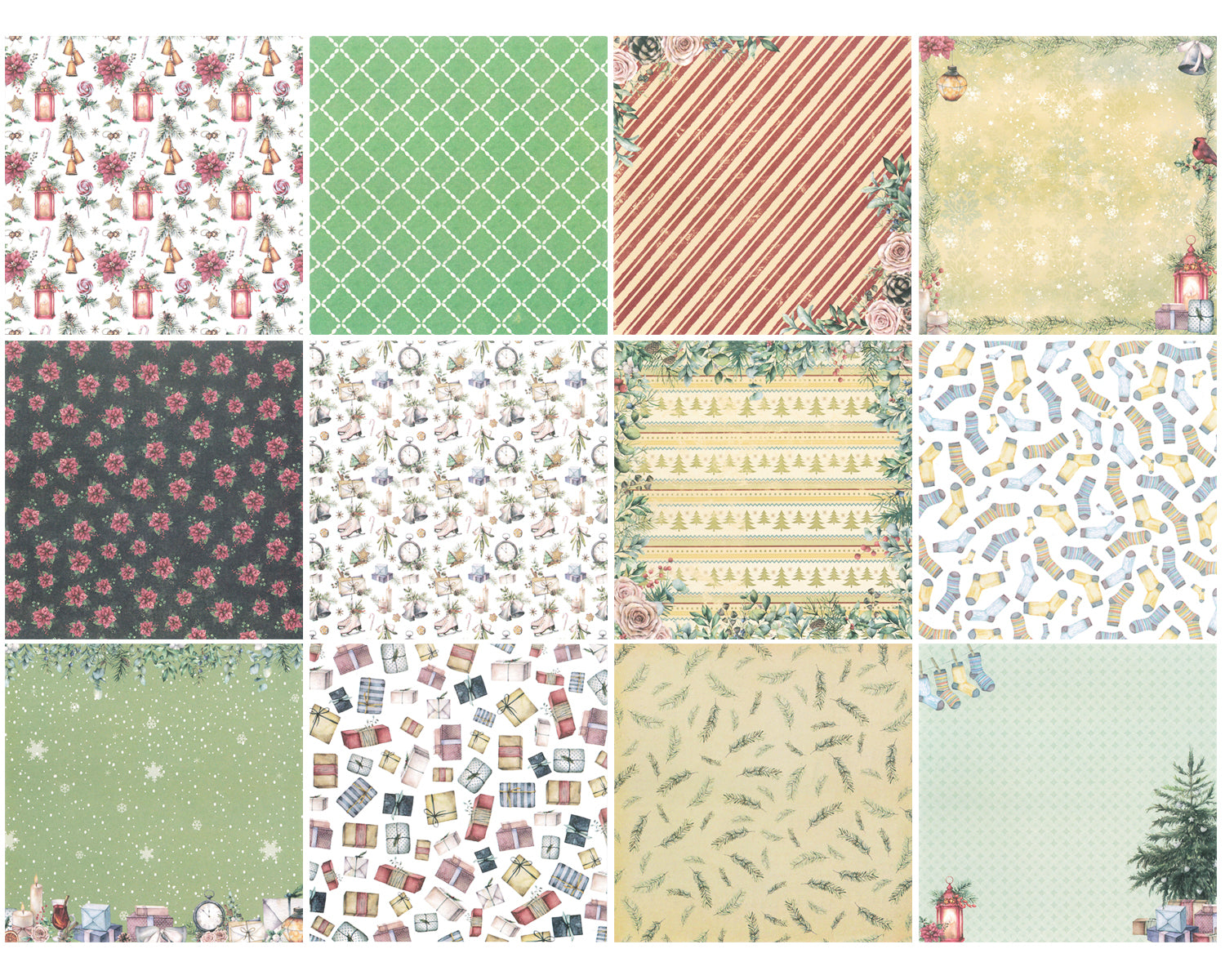 Wrapables 6x6 Decorative Single-Sided Scrapbook Paper for Arts & Crafts Projects, Scrapbooking, Card-Making