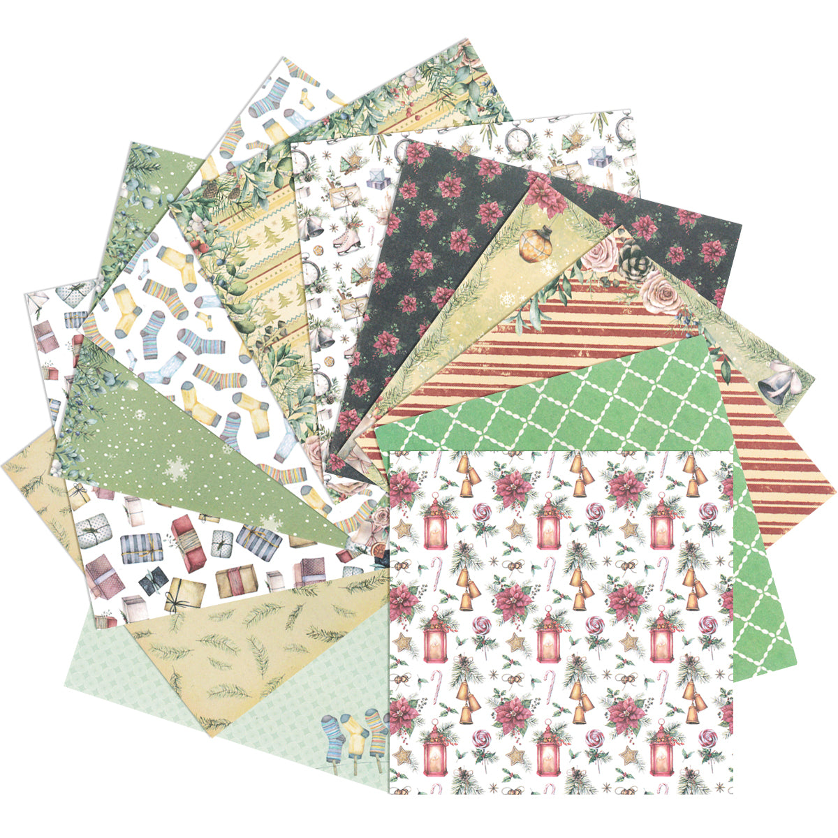 Wrapables 6x6 Decorative Single-Sided Scrapbook Paper for Arts & Crafts Projects, Scrapbooking, Card-Making