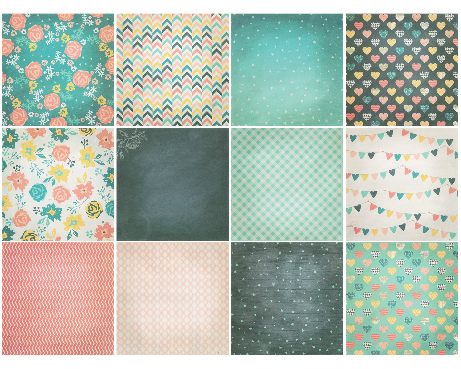 Wrapables 6x6 Decorative Single-Sided Scrapbook Paper for Arts & Crafts Projects, Scrapbooking, Card-Making