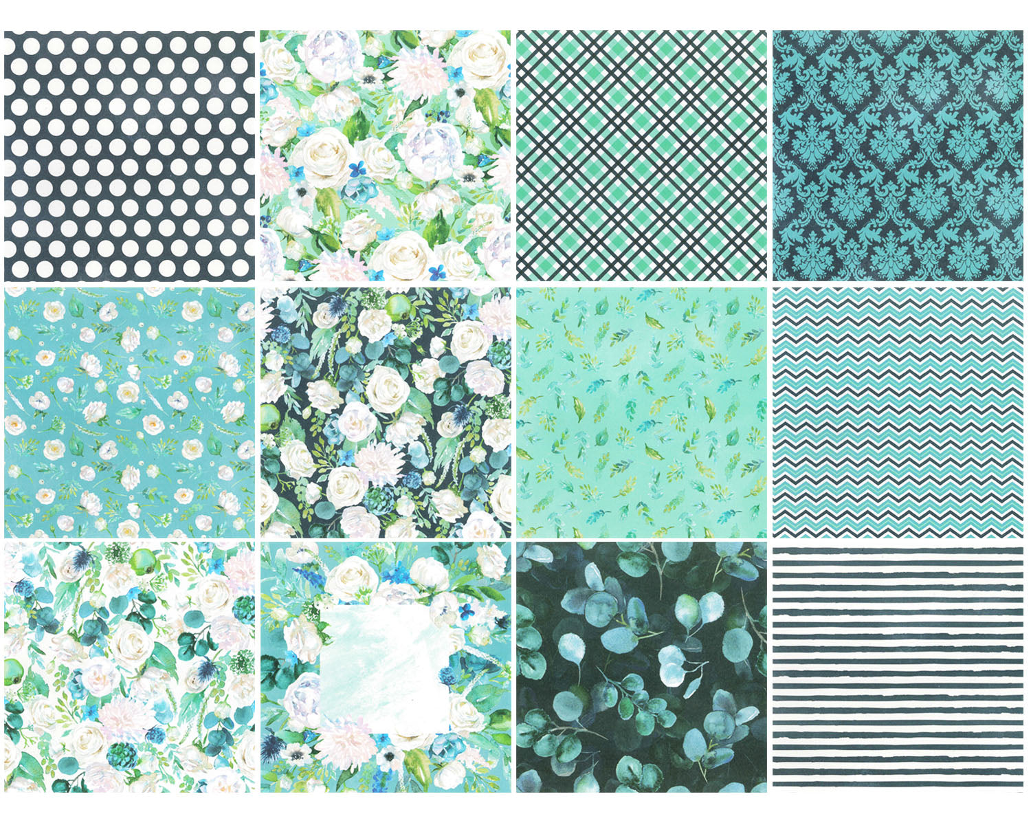 Wrapables 6x6 Decorative Single-Sided Scrapbook Paper for Arts & Crafts Projects, Scrapbooking, Card-Making