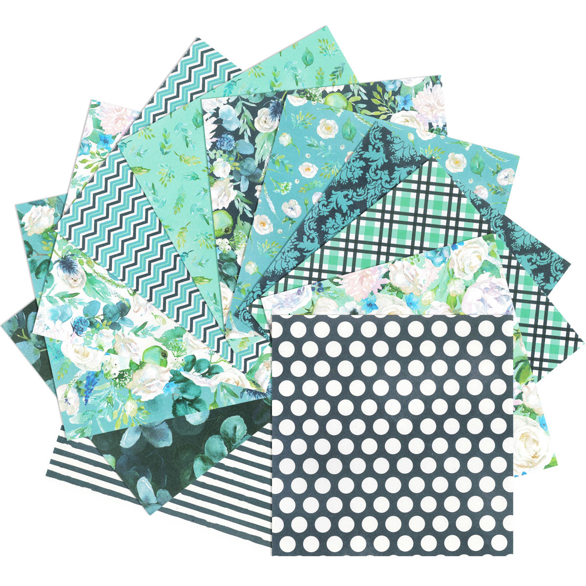 Wrapables 6x6 Decorative Single-Sided Scrapbook Paper for Arts & Crafts Projects, Scrapbooking, Card-Making