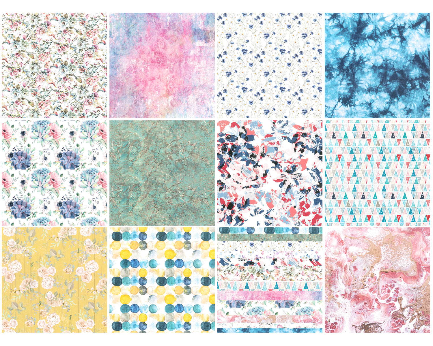Wrapables 6x6 Decorative Single-Sided Scrapbook Paper for Arts & Crafts Projects, Scrapbooking, Card-Making