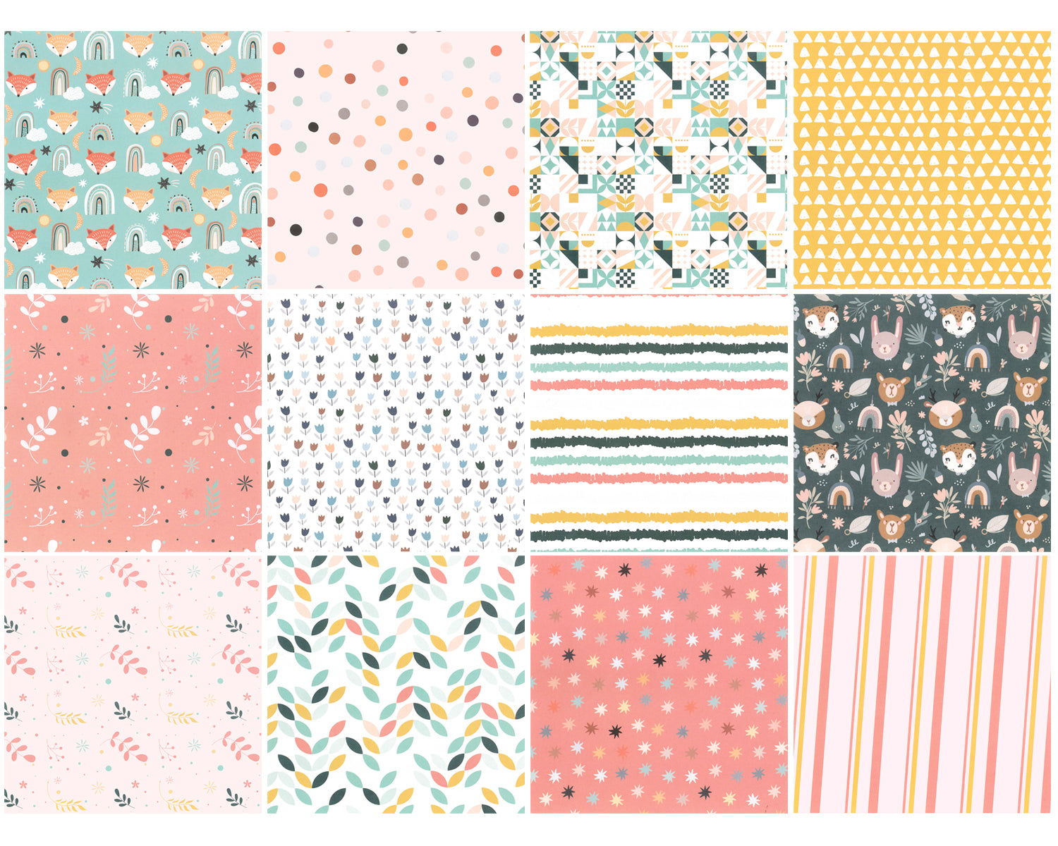 Wrapables 6x6 Decorative Single-Sided Scrapbook Paper for Arts & Crafts Projects, Scrapbooking, Card-Making