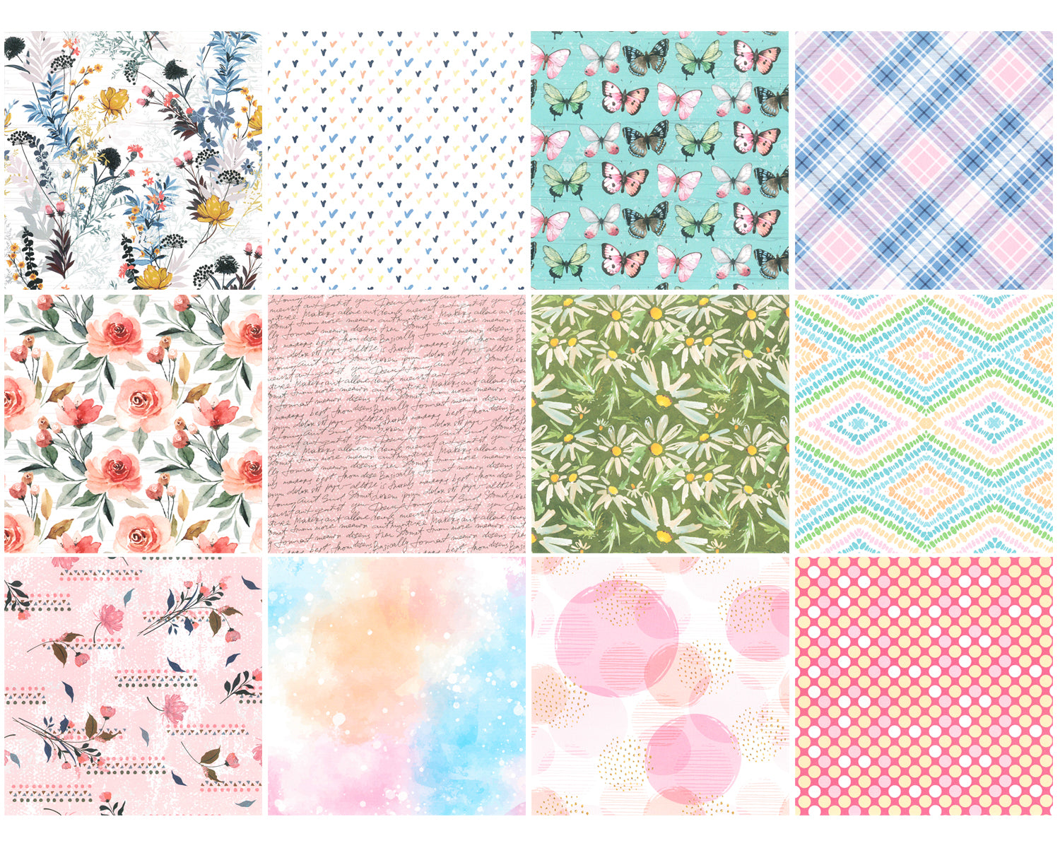 Wrapables 6x6 Decorative Single-Sided Scrapbook Paper for Arts & Crafts Projects, Scrapbooking, Card-Making