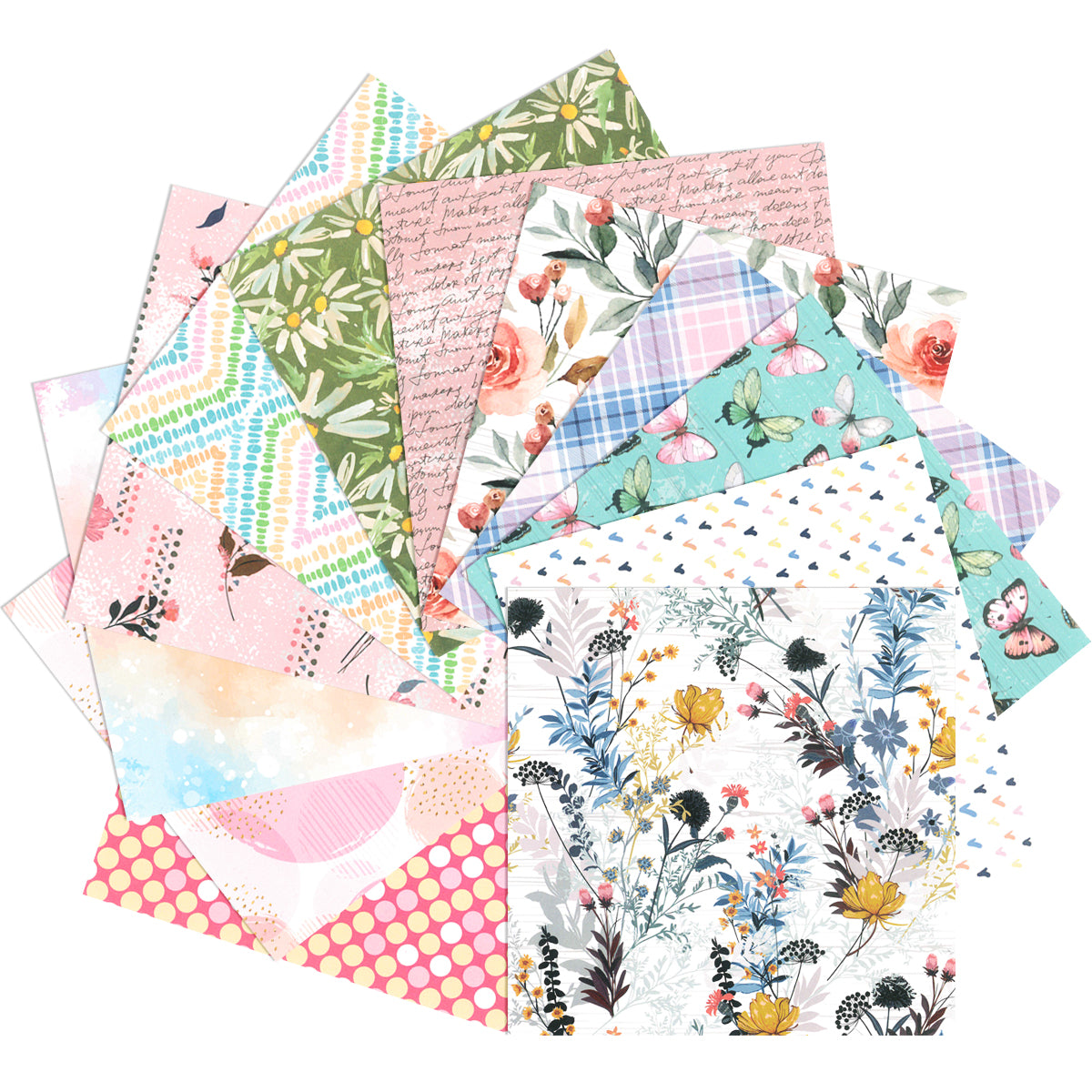 Wrapables 6x6 Decorative Single-Sided Scrapbook Paper for Arts & Crafts Projects, Scrapbooking, Card-Making