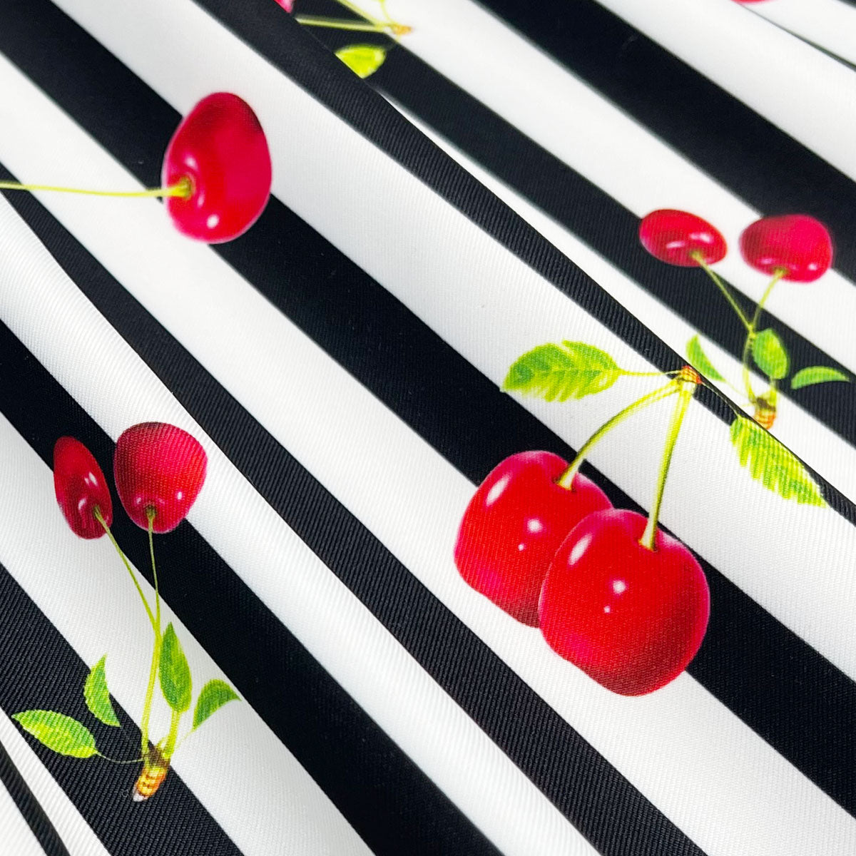 Wrapables Cherries and Stripes Flirty Apron