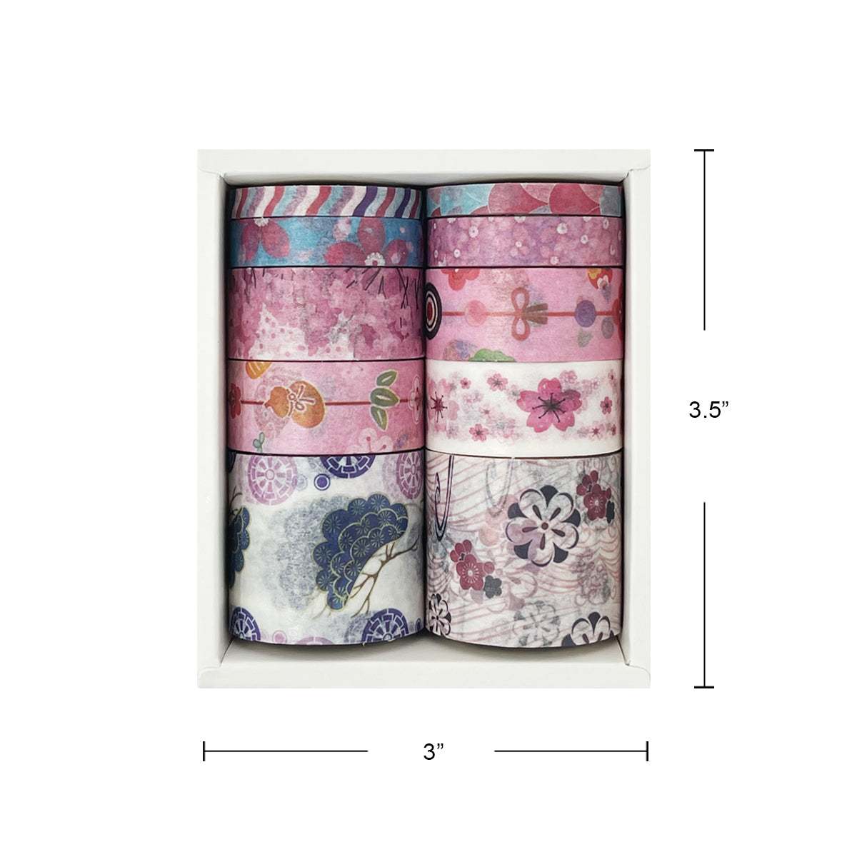 Wrapables Decorative Washi Tape Box Set (10 Rolls)