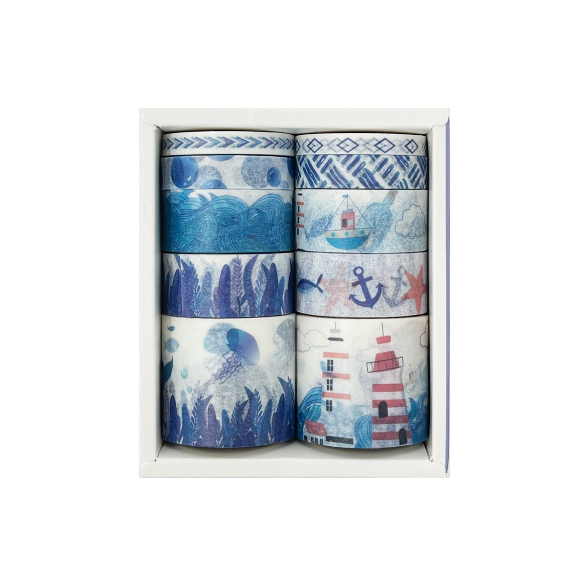 Wrapables Decorative Washi Tape Box Set (10 Rolls)