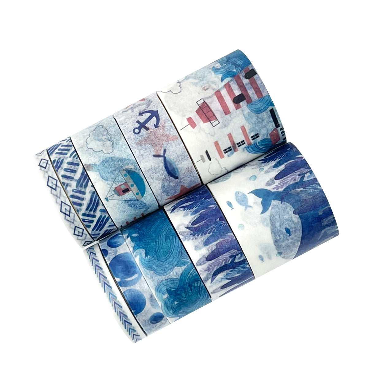 Wrapables Decorative Washi Tape Box Set (10 Rolls)