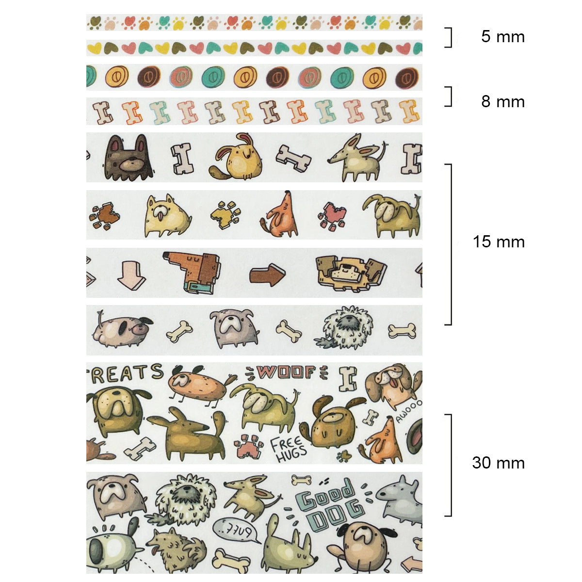 Wrapables Decorative Washi Tape Box Set (10 Rolls)