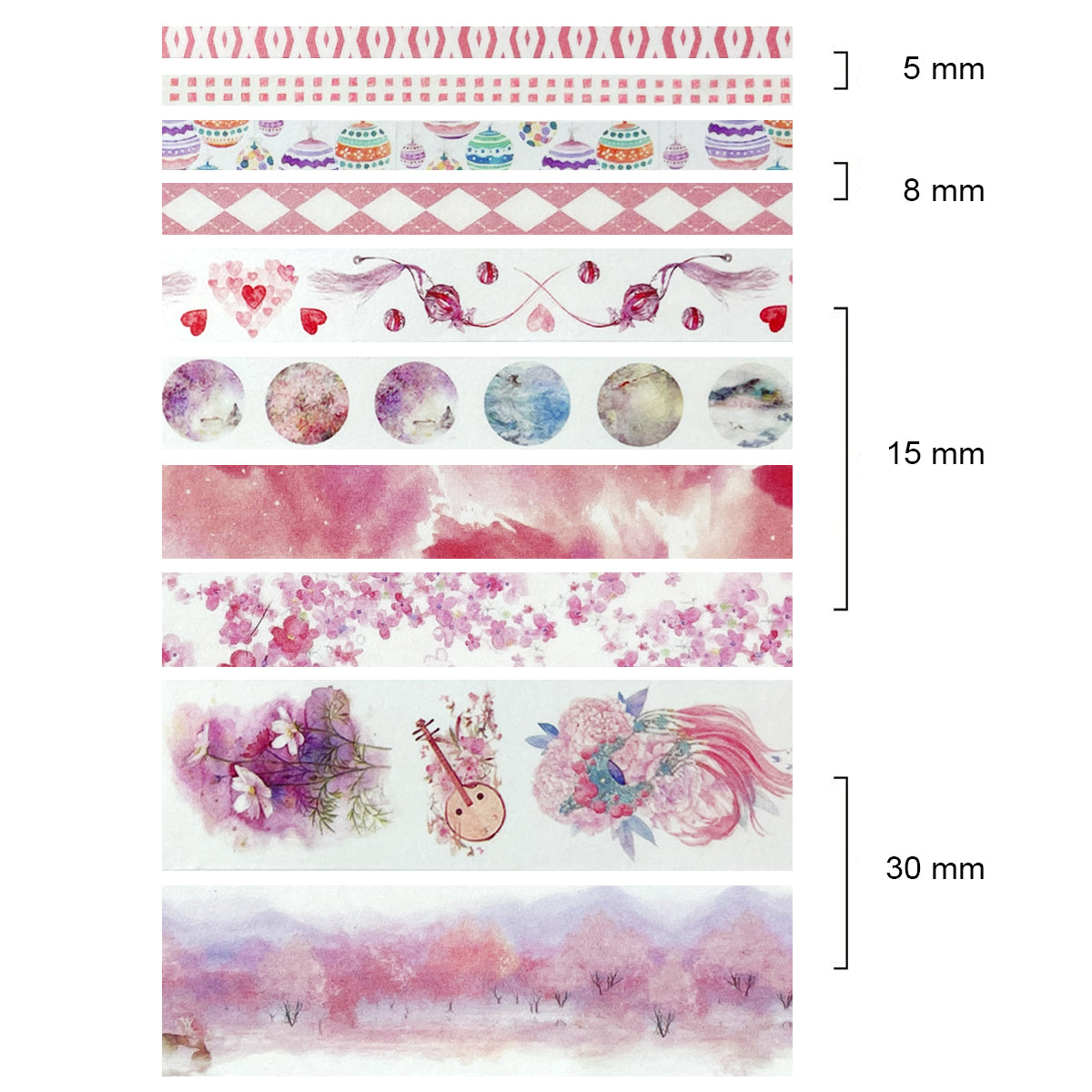 Wrapables Decorative Washi Tape Box Set (10 Rolls)