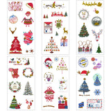 Wrapables Holiday Washi Stickers with Gold Foil for Scrapbooking, DIY Crafts for Stationery, Diary, Card Making (12 Sheets)