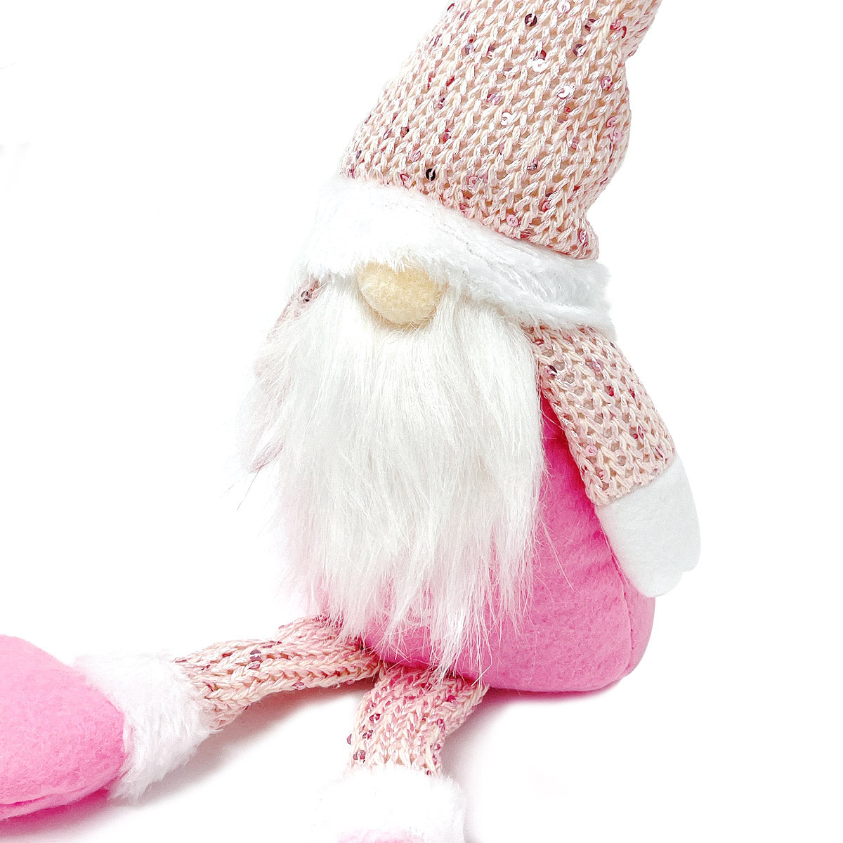 Wrapables Pink & White Sitting Gnome Dolls for Tabletop and Holiday Decorations (Set of 2)